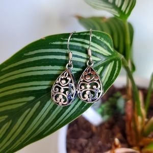 Sterling silver filigree earrings
